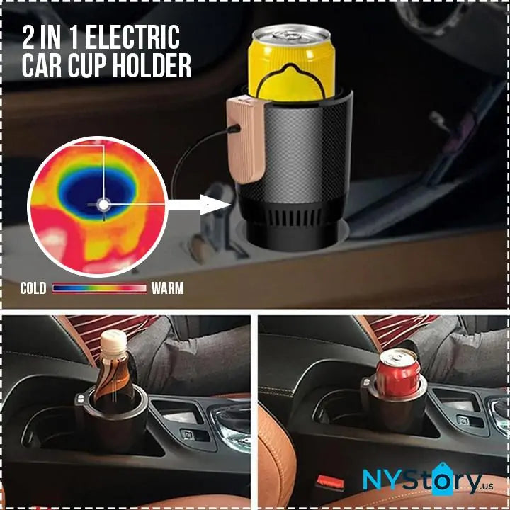 2 in 1 Electric Car Cup Holder