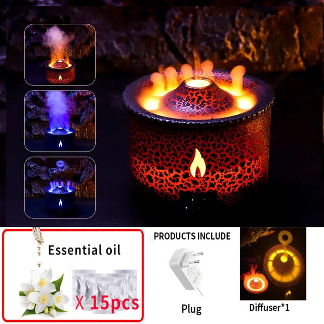 Diffuser Humidifier with Smoke Ring Night Lamp