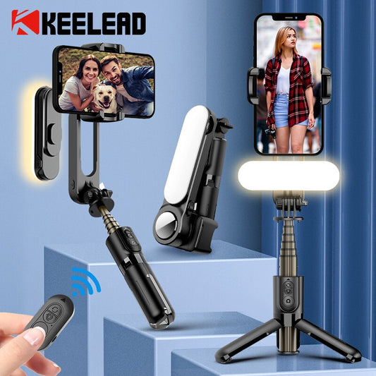 Gimbal estabilizador selfie stick tripé